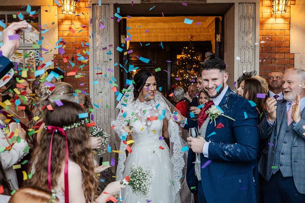 eaves hall wedding venue confetti 