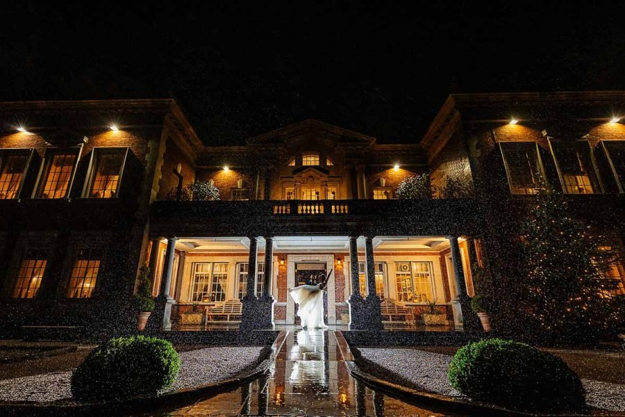 Eaves Hall wedding winter Christmas