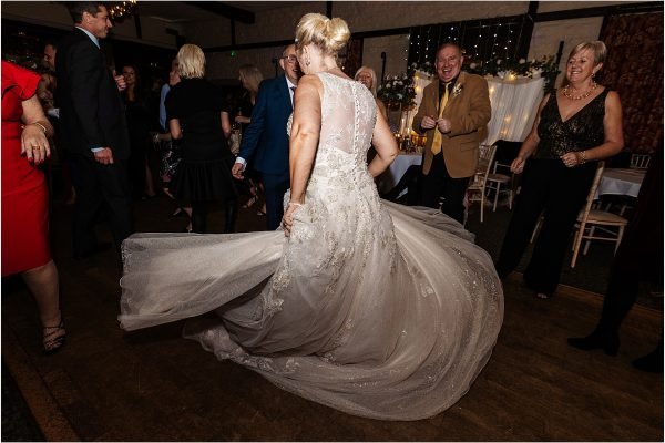 wedding dress firstdancew winter NYE Holdsworth House, Halifax