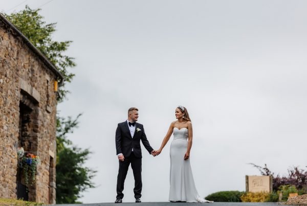 bashall barn brides groom wedding dress summer portraits