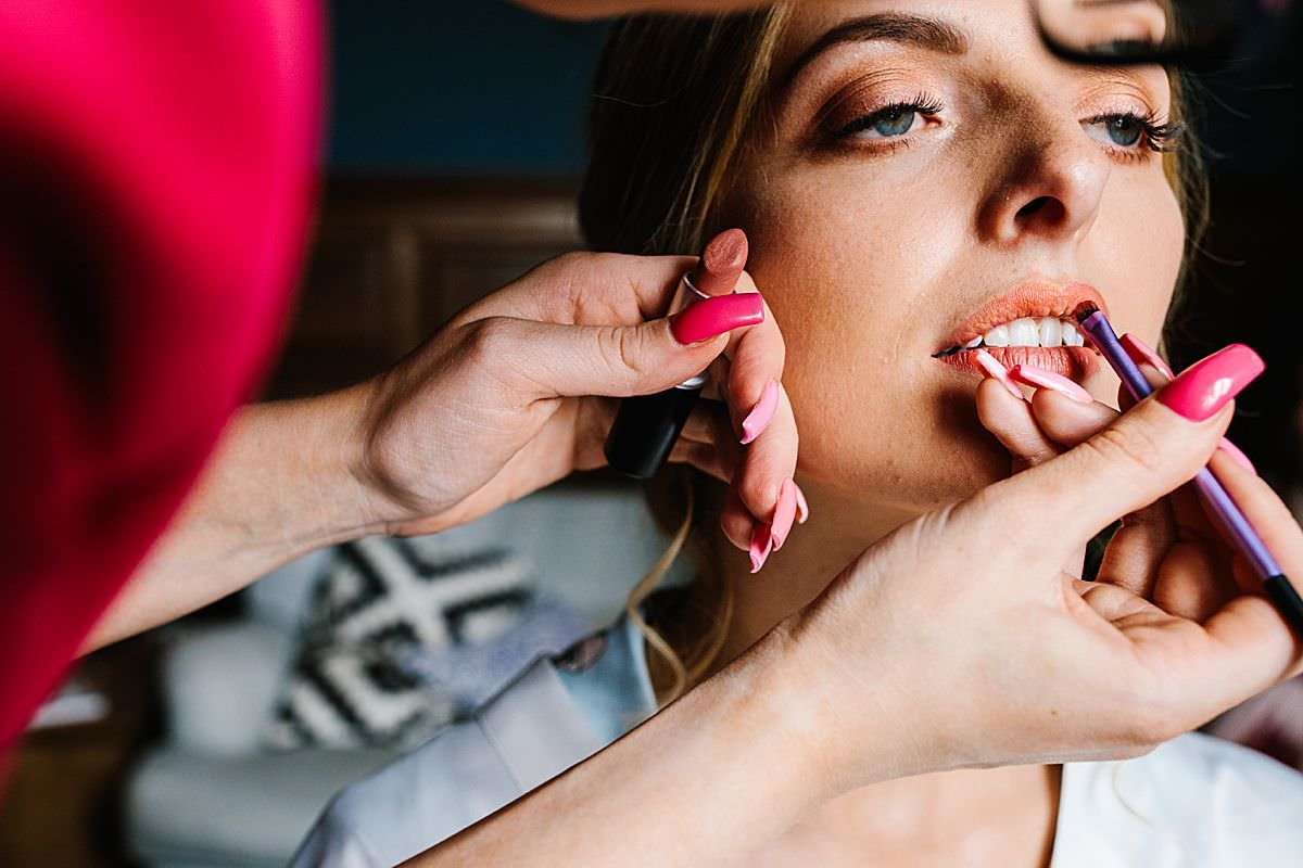 makeup artist bridal prep lipstick Wyresdale Park