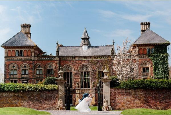 Soughton Hall Wedding bride groom portraits summer