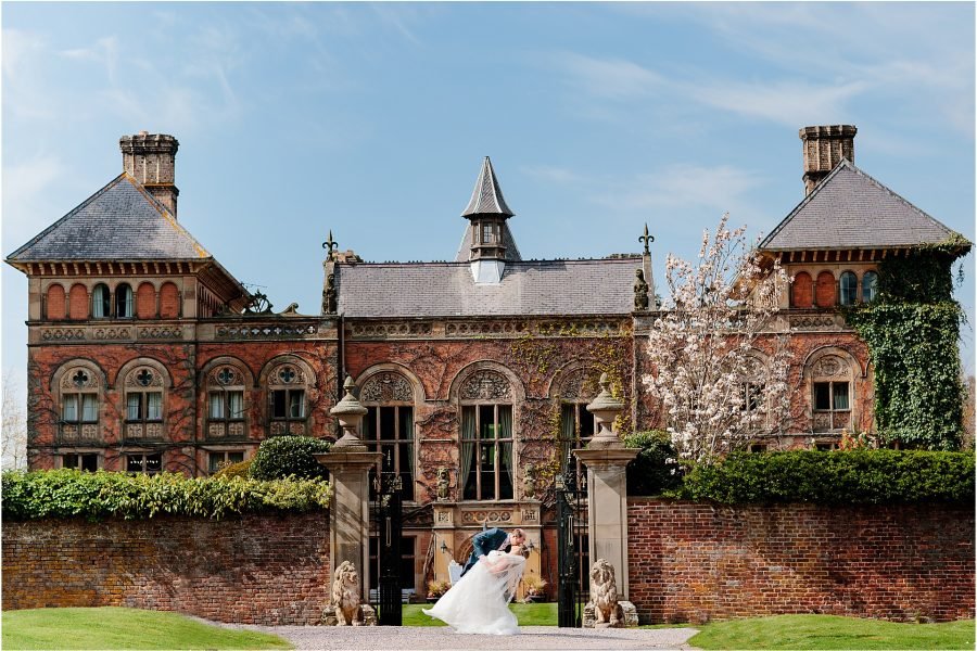 Soughton Hall Wedding bride groom portraits summer