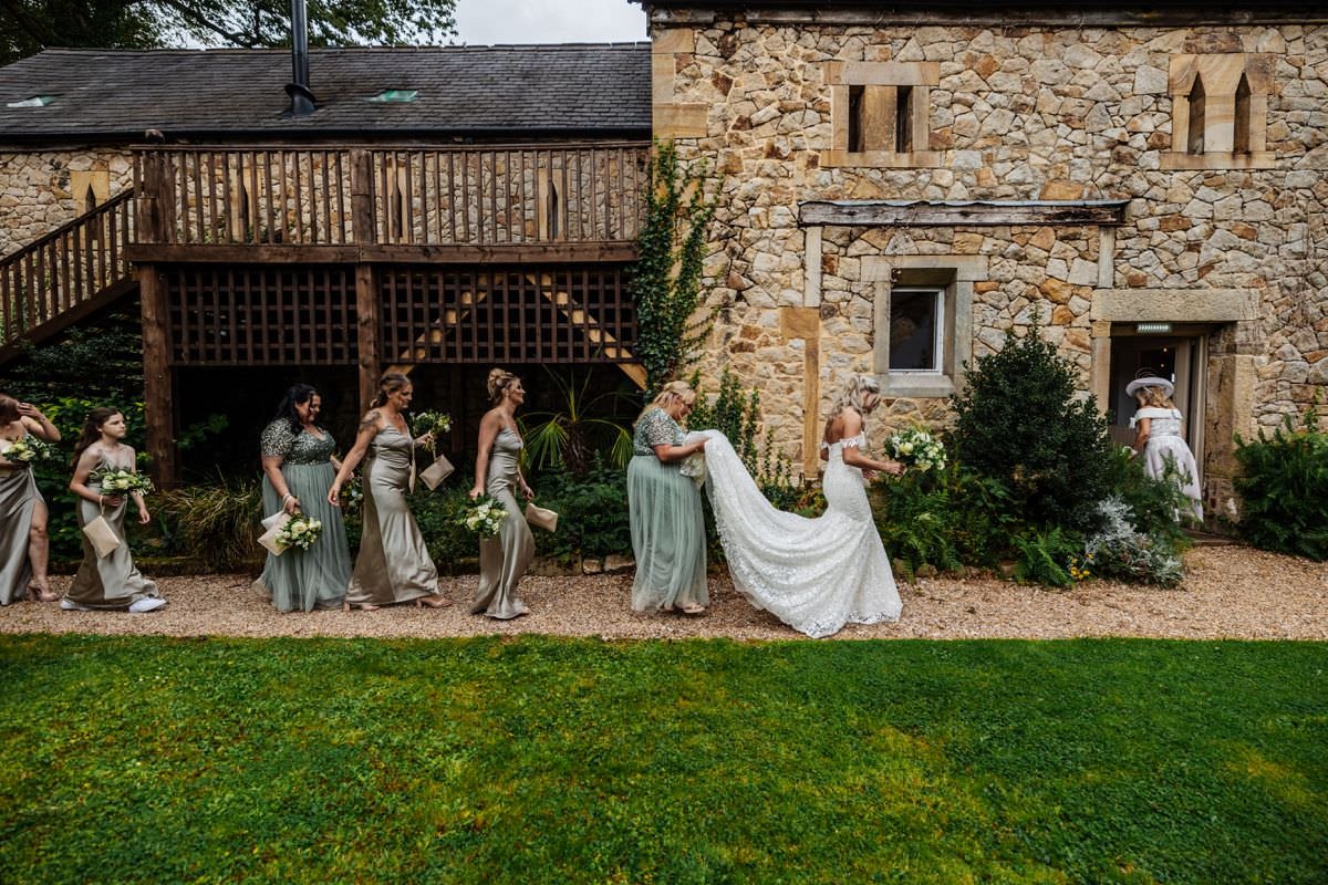 Bride making her way to the ceremony room