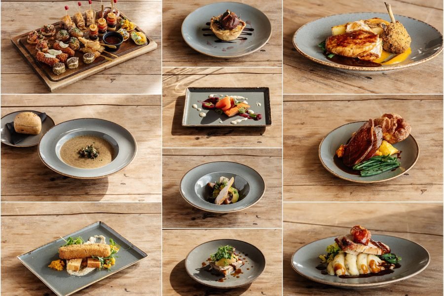 food photography at bashall barn 2025 wedding menu