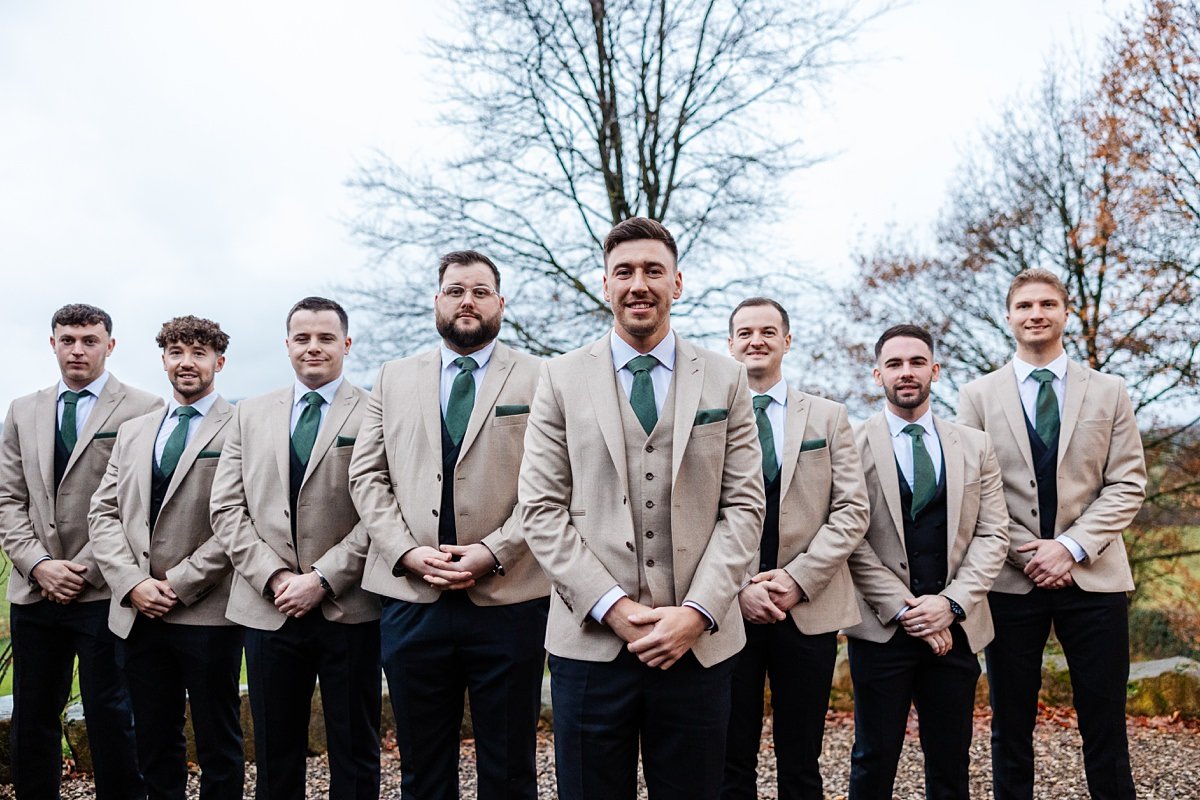 groomsmen bashall barn twilight wedding suits portriats 