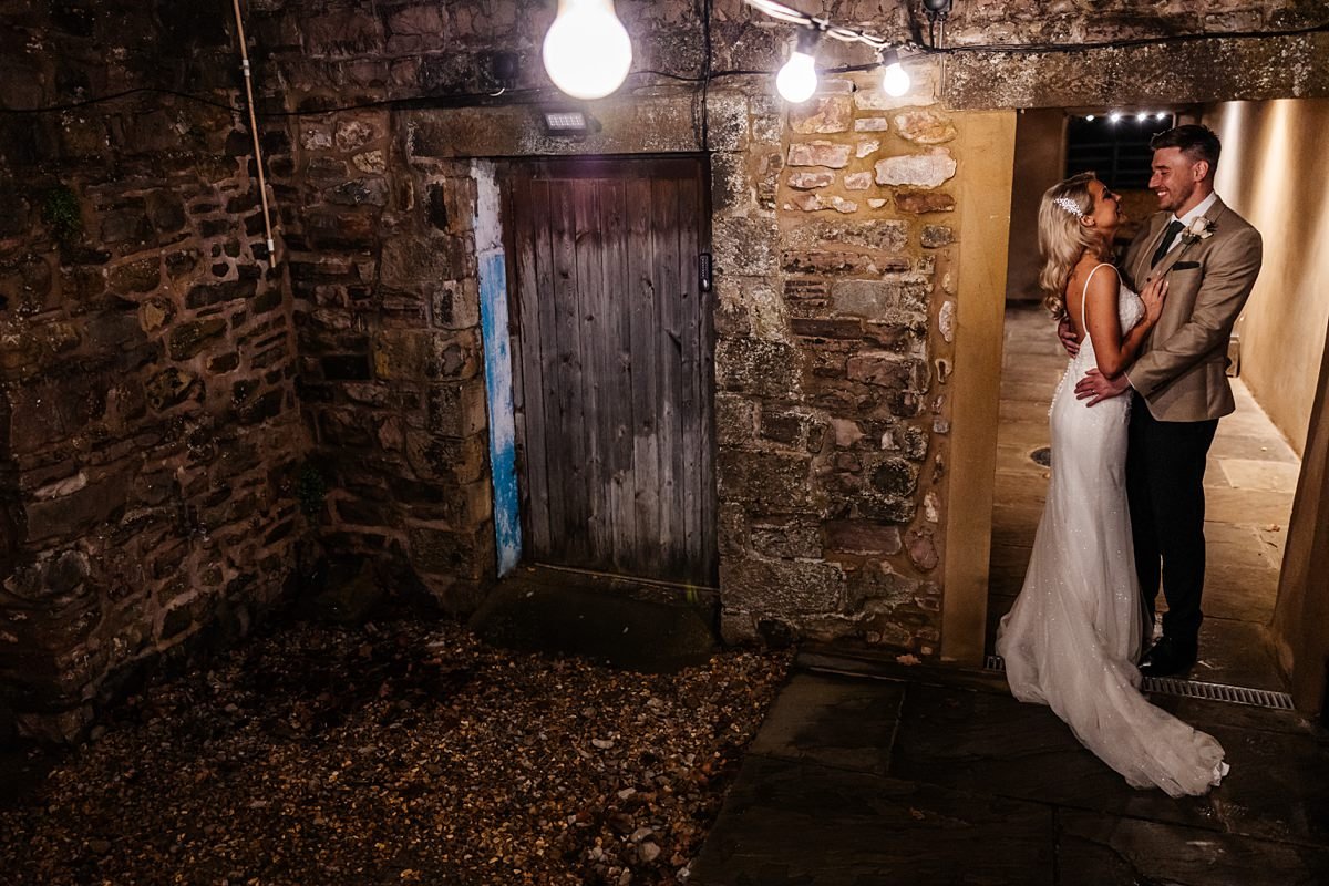 bashall barn wedding twilight wedding portraits 