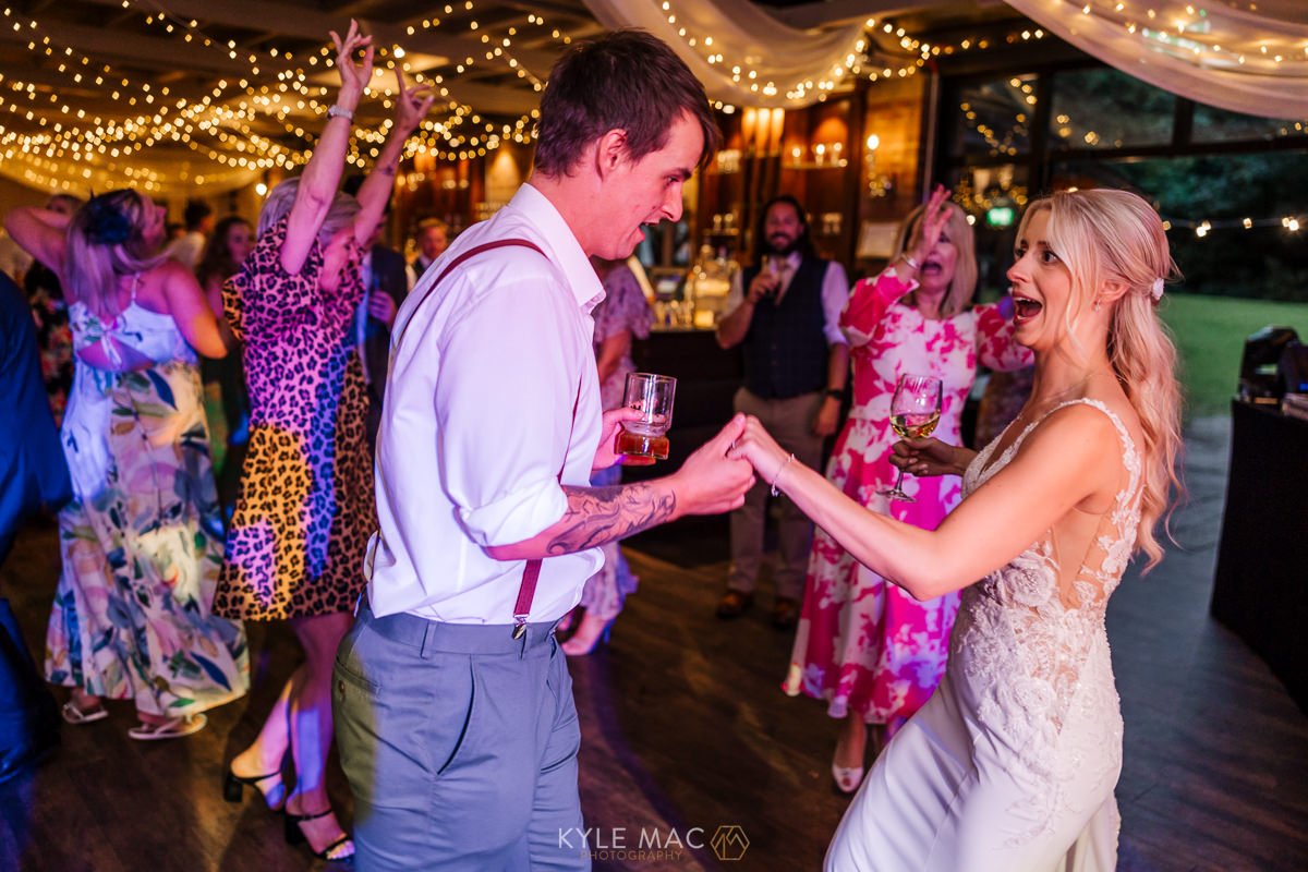 wedding guest dancing bartle hall bride