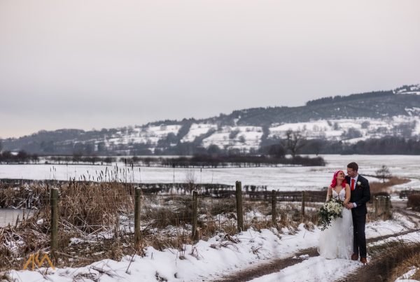 frosty wedding at Bashall Barn Ribble Vallery