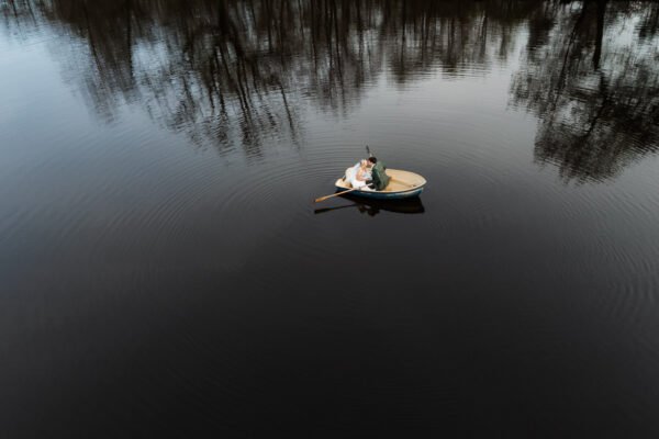 on the lake at browsholme wedding bride groom