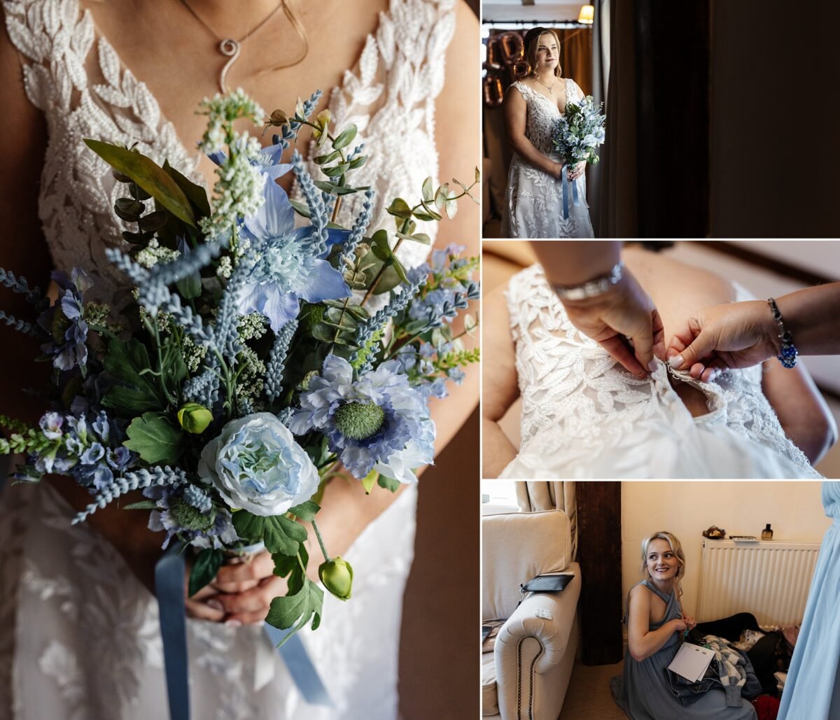 wedding flowers dress bride florist