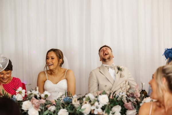 laughter groom smiles