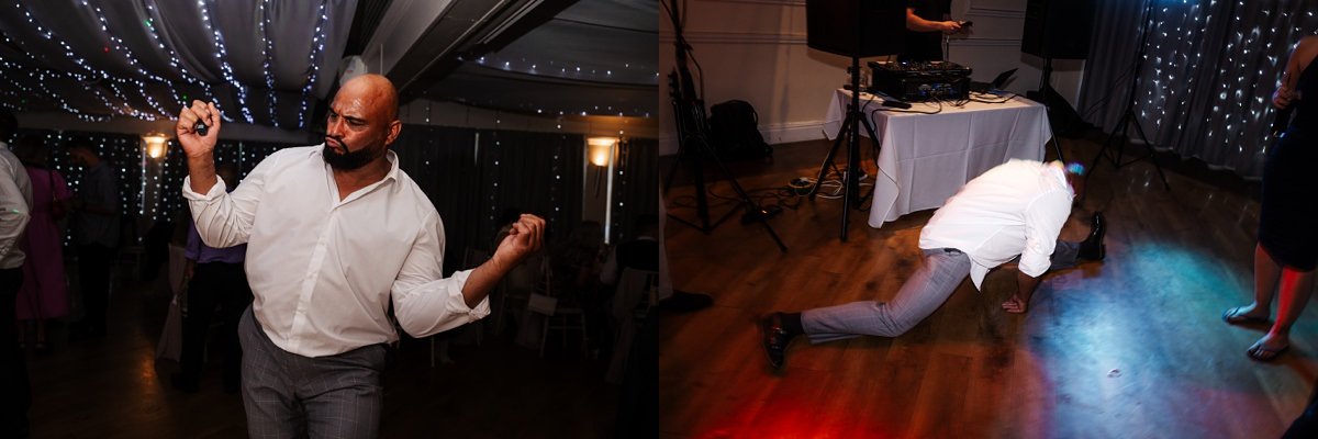 wedding dancing friends Mere Court hotel
