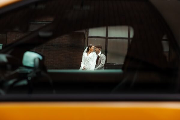 Cheshire Registry Office portraits through a car