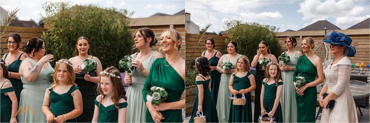 family wedding dress reveal tears laughter wedding photography
