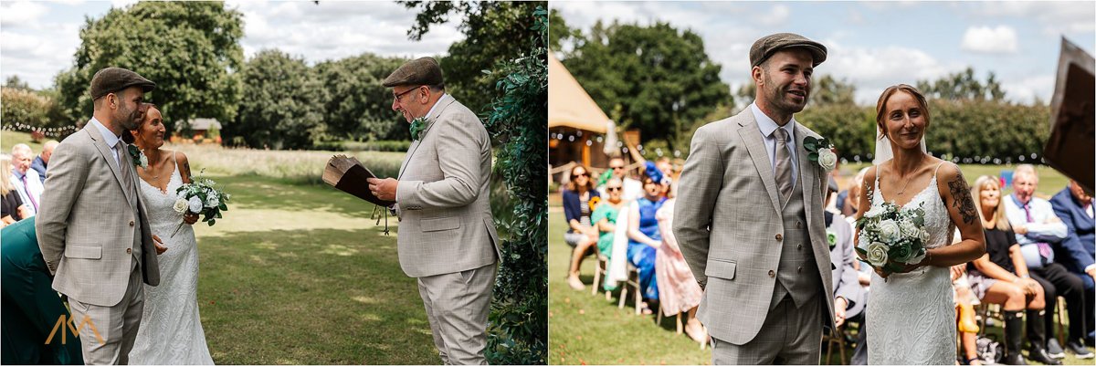 Tipis at Riley Green bride cermoney farther