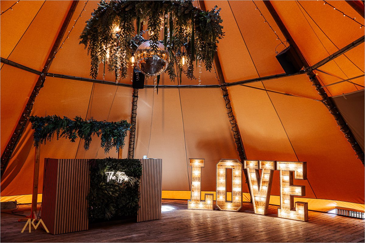 wedding venue dancefloor Tipis at Riley Green