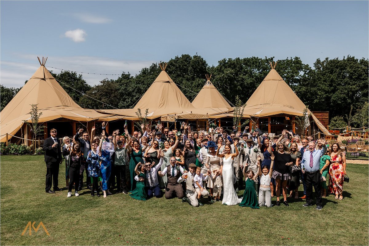 family portraits Tipis at Riley Green group photo