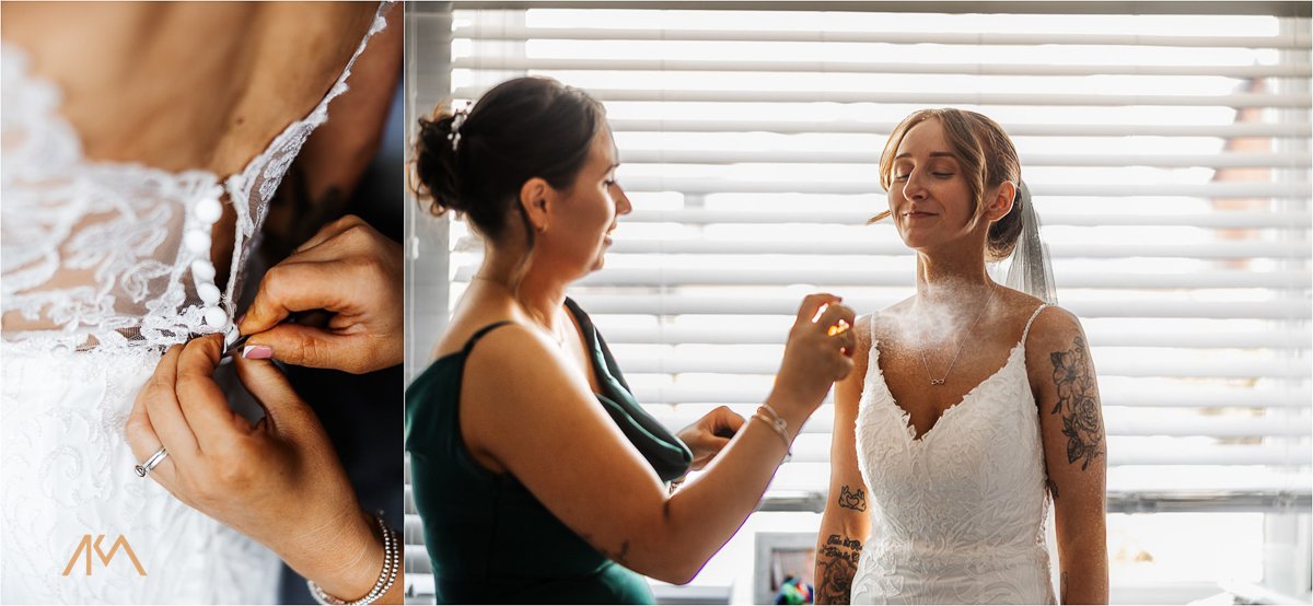 bride makeup details
