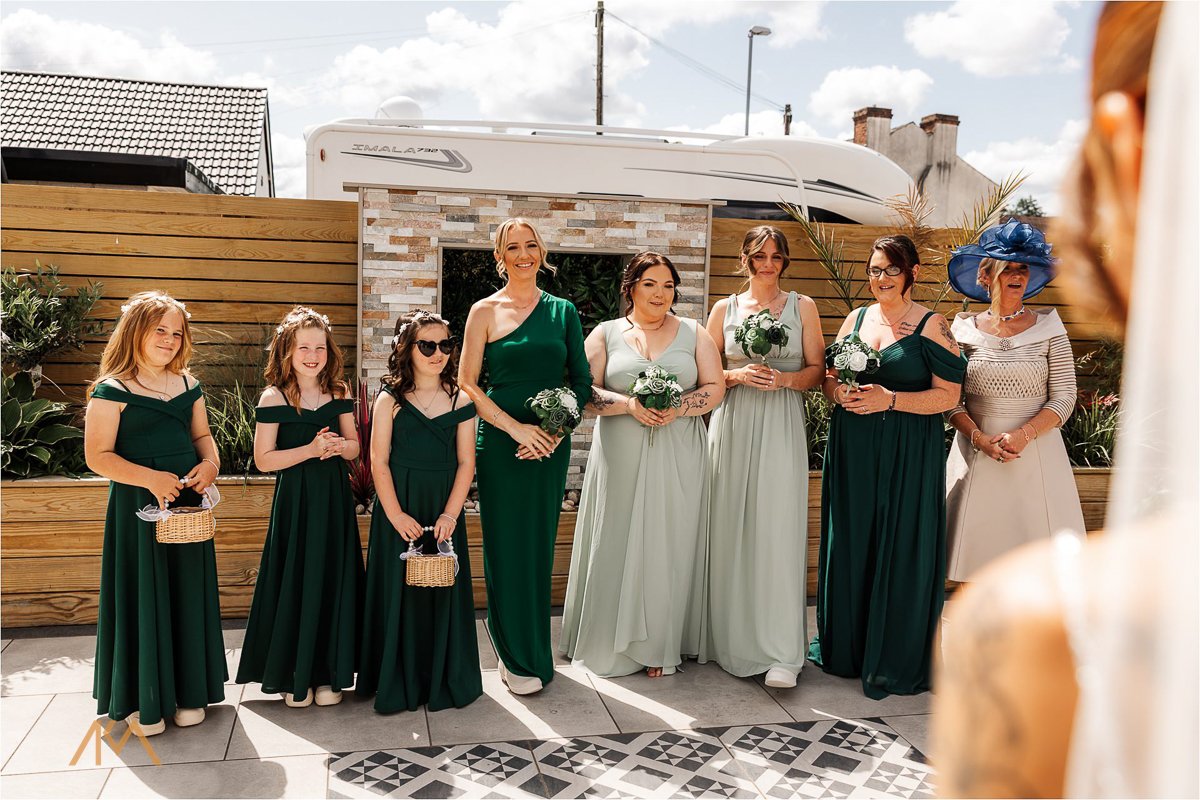 bridesmaids reveal wedding dress lancashire