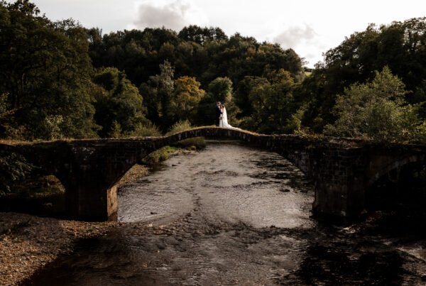 bridge shireburn arms mitton hall bride groom portraits