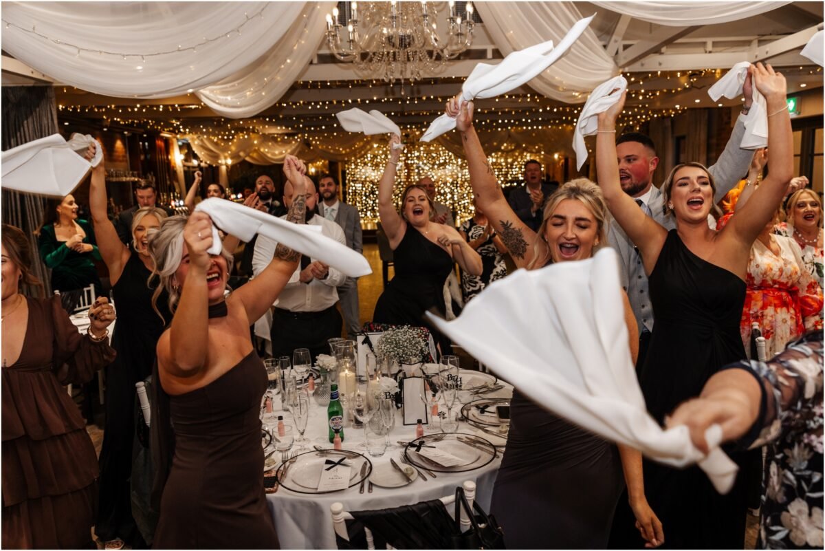 wedding guests party singer bartle hall