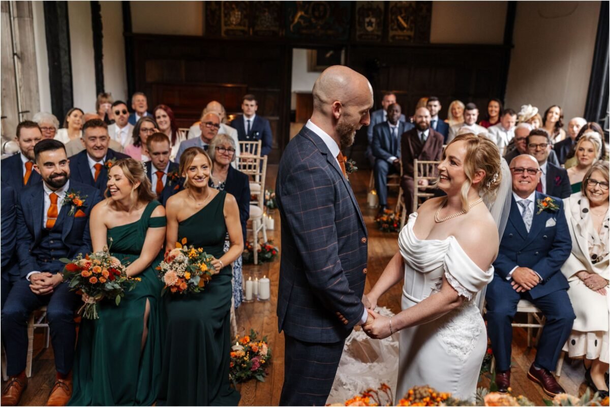 wedding ceremony Samlesbury Hall