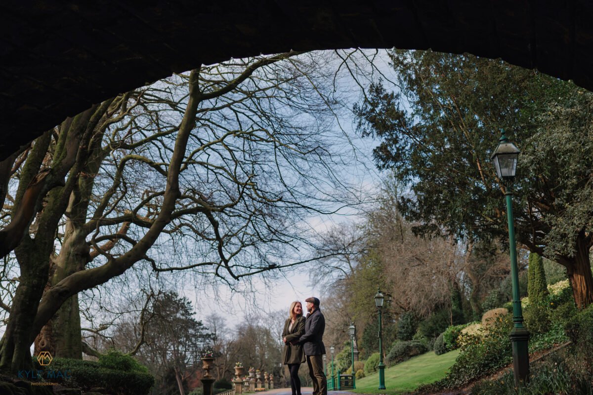 Preston park engagement photography shoot bride groom