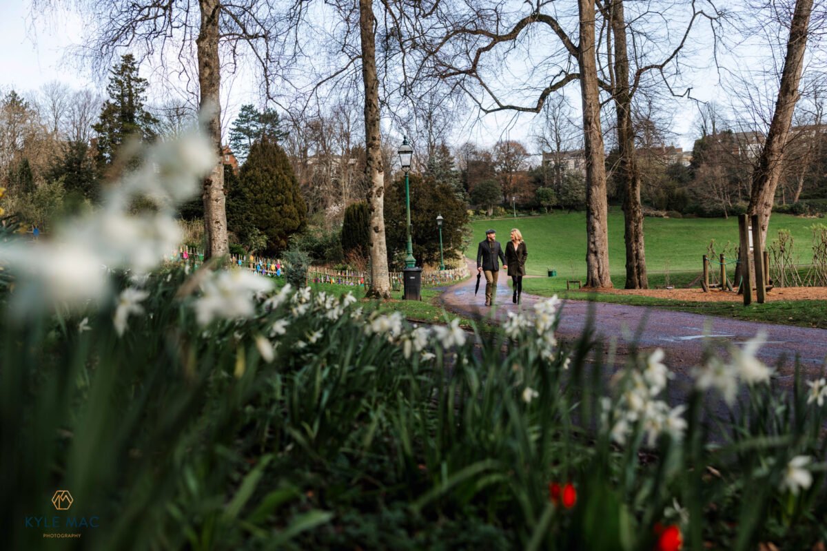 flowers park engagement photography preston lancashire colourful gardens wedding