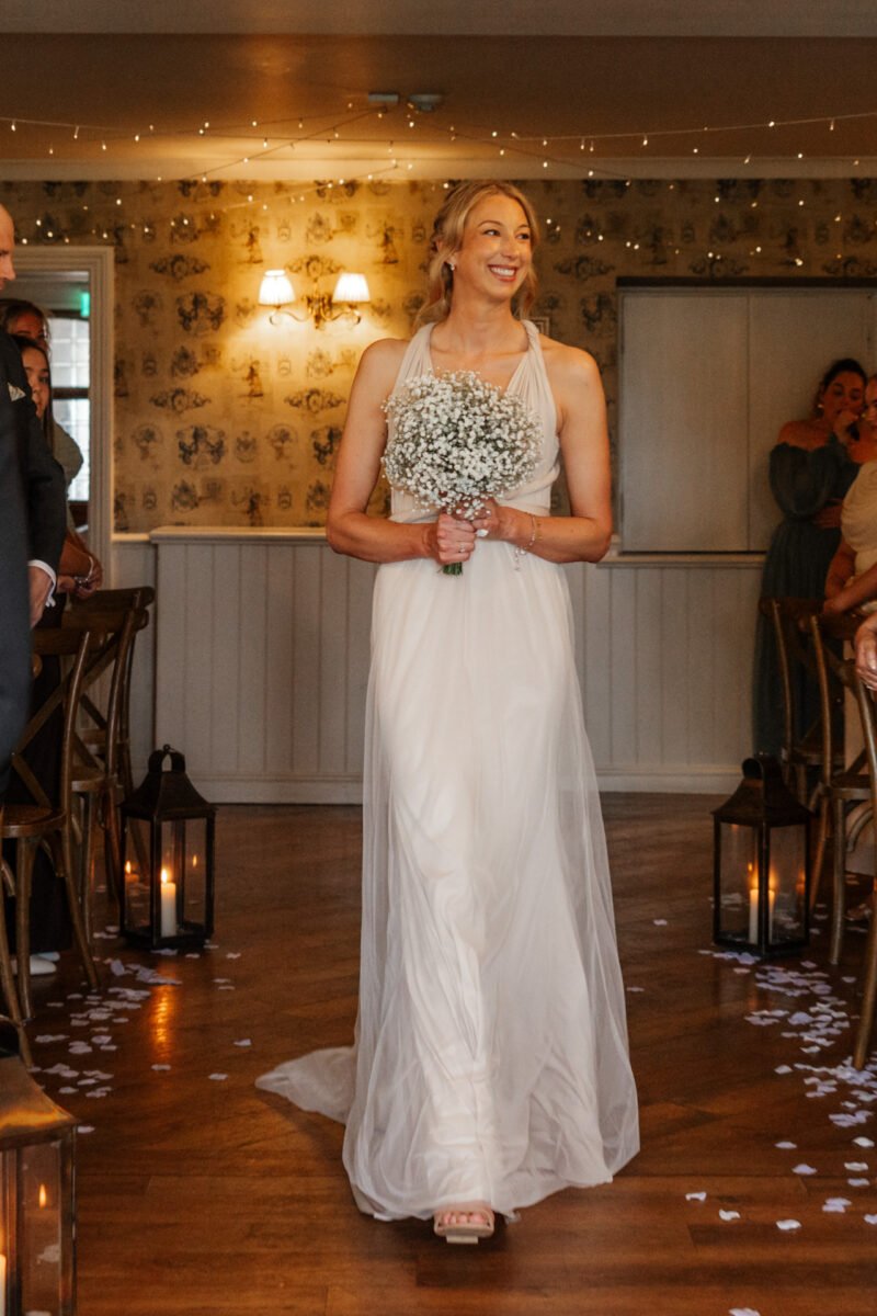 bridesmaid smiles shireburn arms twilight wedding 