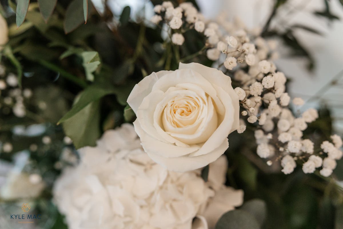 wedding flowers roses white floral bartle hall